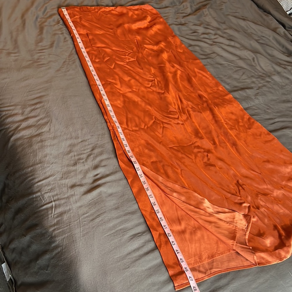 Dissh burnt orange satin dress - Picture 13 of 14